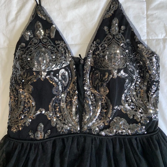 Sequined Mini Formal Dress - Picture 1 of 7